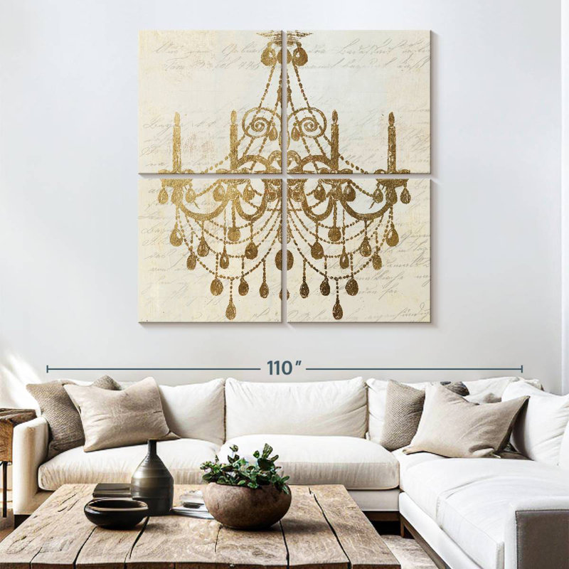 Kerner Golden Chandelier II, 74'' H x 74'' W