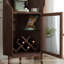 Armoire de coin en bois de noyer massif 47,24 po H