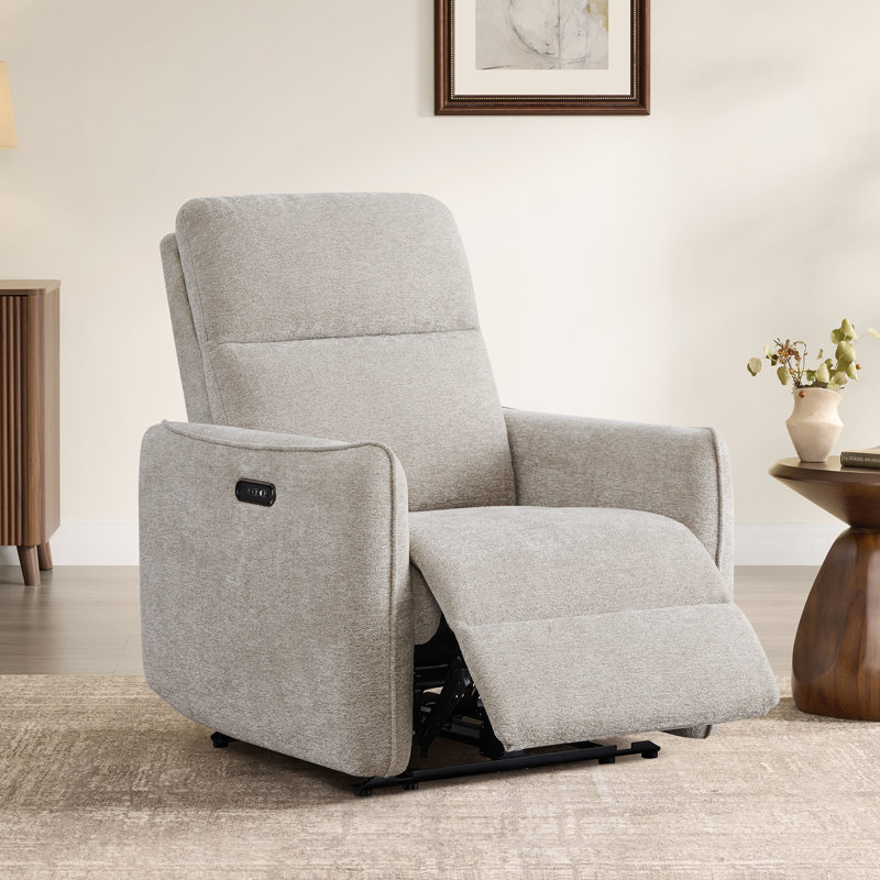Dual Motor Power Recliner with Power Headrest, Taupe