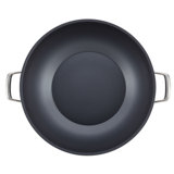 Anolon Accolade Forged Hard Anodized Nonstick Induction Wok With Lid, 13.5 Inch, Moonstone