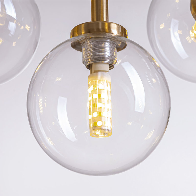 Jewellia 16 - Light Dimmable Glass Sputnik Modern Linear Chandelier