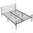 Queen Size Bed Frame, Heavy Duty Metal Bed Frame with Headboard & Footboard, Storage Space Platform Bed No Box Spring Need-207067312-256526378
