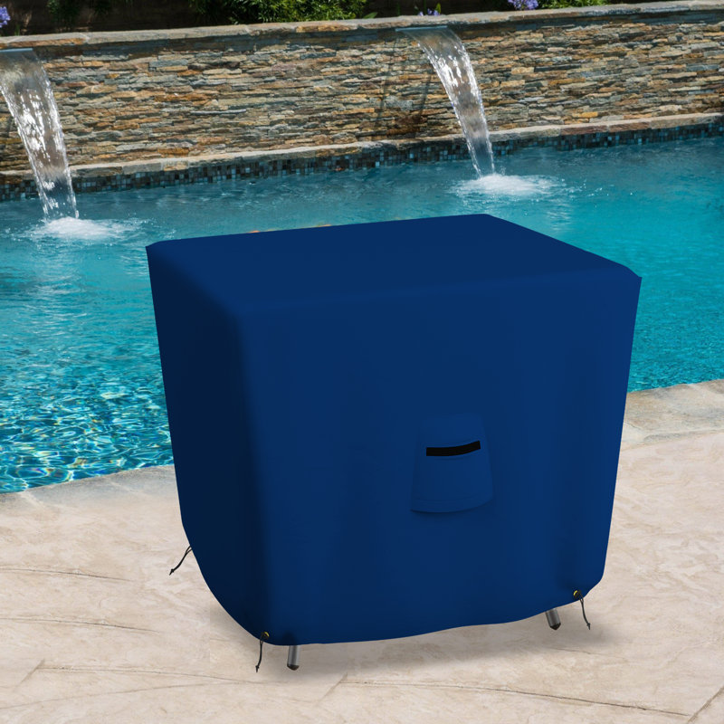 Outdoor Patio Table Cover, Blue, 73.7cm H x 116.8cm W x 116.8cm D