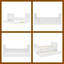 Lit plateforme simple avec 3 tiroirs et lit gigogne, lit de jour en bois massif - Pas besoin de sommier, blanc-13992035