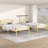 Embourg Twin Bed Frame Set of 2, 14 Inch Metal Platform Bed Frame with Heart-Shaped Headboard and Footboard, Heavy Duty Steel Slats Support, No Box Spring Needed, Under-Bed Storage, Perfect for Kids’ Room, Guest Room, or Rental-1858882658