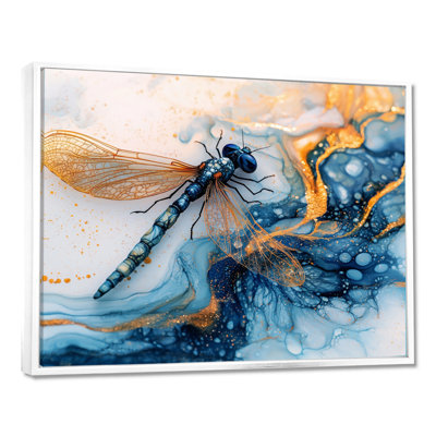 Décoration murale moderne libellule turquoise Serenade IV - Libellule