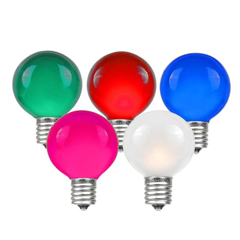 Outdoor 25 - Bulb 25'' Plug-in Globe String Light, Multi, Black
