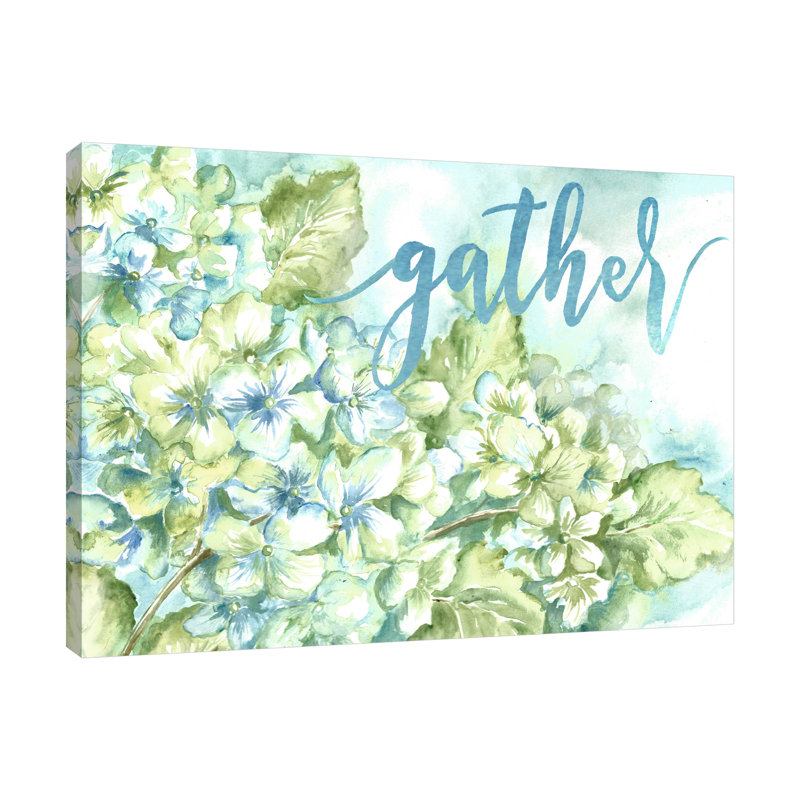 Hydrangeas: Gather par Tre Sorelle Studios - reproduction sur toile, H 12 po x l 16 po