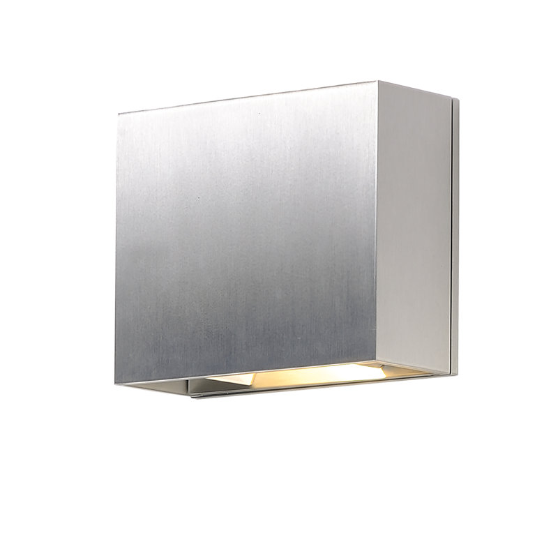 Plafonnier encastré d’extérieur 2 lumières Northfield, Aluminium satiné