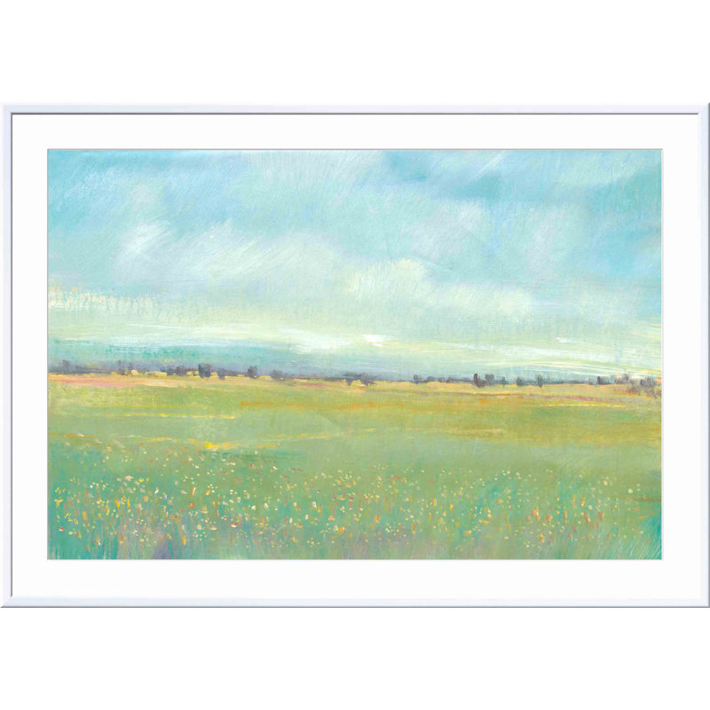 «Soft Meadow Light I» par Timothy O 'Toole - peinture encadrée, Blanc, H 36 po x l 36 po