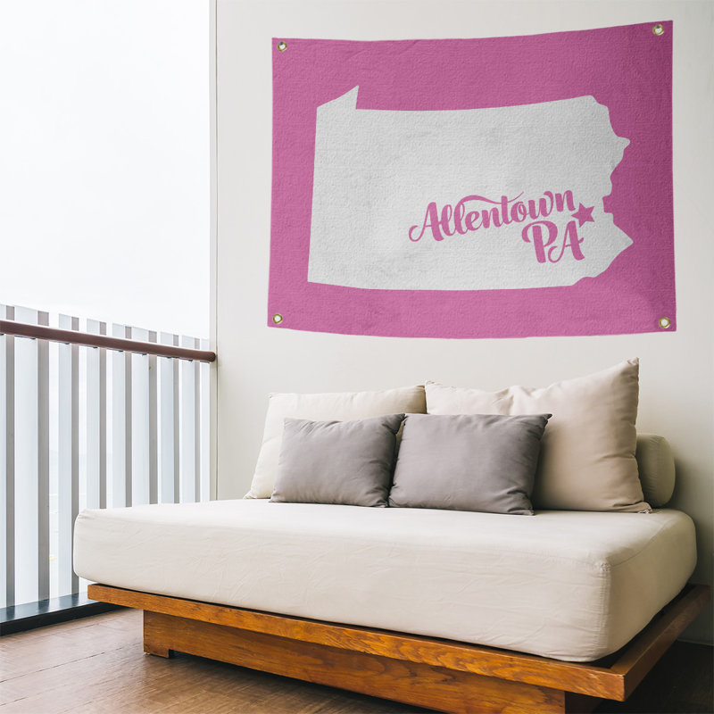 Polyester Tapestry, 26" H x 36" W, Pink