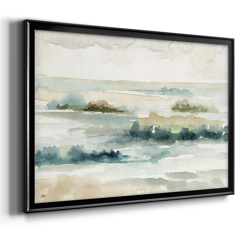 Toile tendue avec cadre panoramique pastel, Noir, H 18 po x l 26 po x P 1,5 po