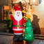 Père Noël gonflable de Noël 6 pi avec lumières intégrées et main secouable Christmas