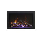 48" Fireplace - Includes A Steel Trim, Glass Inlay, 20 Piece Log Set With Remote And Cord