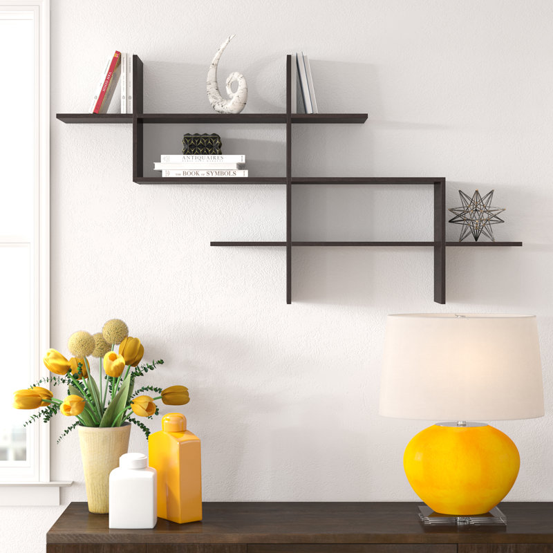 Rahn 3 Tier Accent Shelf, Walnut