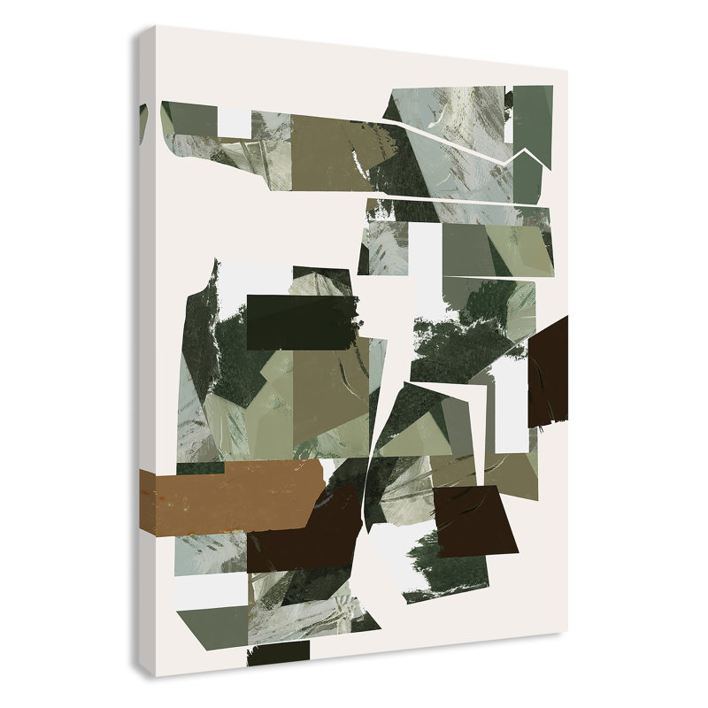 «Green Endeavour I Print» par Cartissi, L 18 po x H 24 po, Toile tendue, No Frame