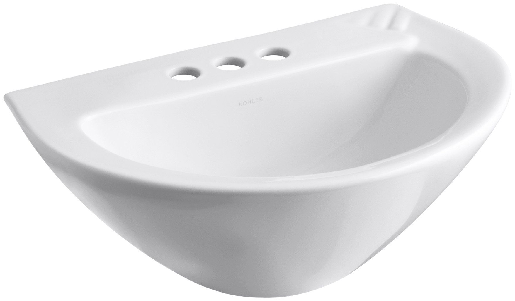 KOHLER Parigi Vitreous China Pedestal Bathroom Sink in Almond KOHLER Parigi Vitreous China Pedestal Bathroom Sink in Almond