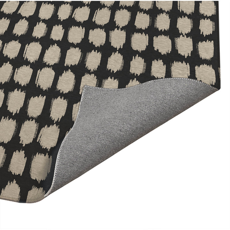 Tapis de cuisine tacheté à profil bas, Rectangulaire 3 pi x 2 pi, Gris anthracite