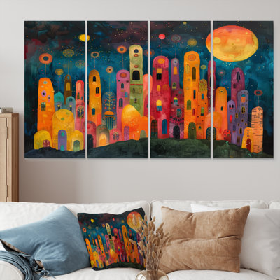 Elina - Towers Canvas Wall Art Set