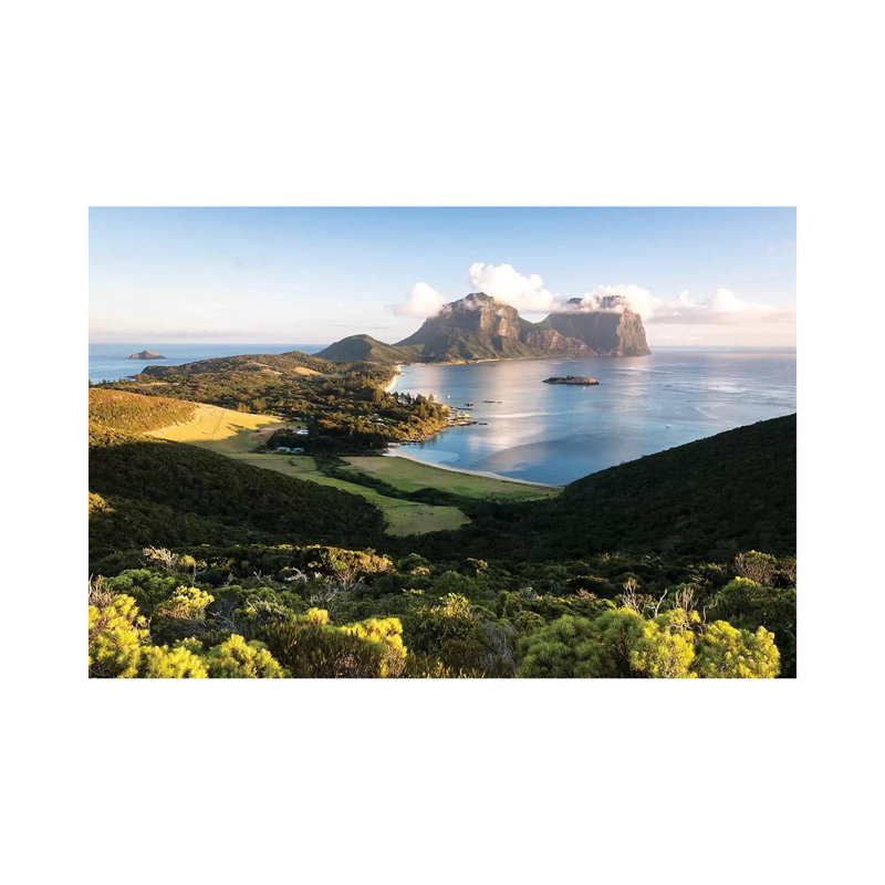 Golden Light Mountainous Island Landscape by James Vodicka - Wrapped Canvas Gallery-Wrapped Canvas Giclée