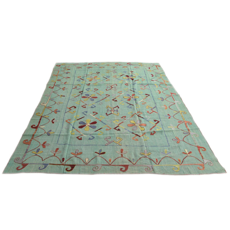 Tapis vert clair 7 x 10 po