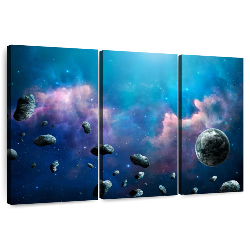 Oberle Floating Asteroids, 36" H x 57" W