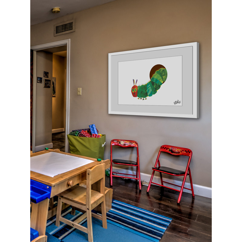 Caterpillar Hiding - Painting, 30cm H x 46cm W