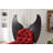 Lucifur Throne 64" Velvet Accent Chair Red-1705599186