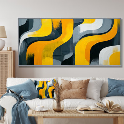 Art mural ombré jaune et gris Urban Jazz Note III - Abstract Still Lifes