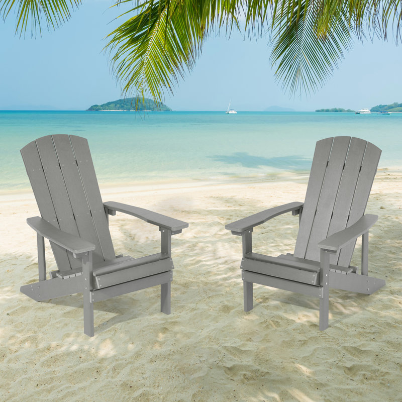 Chaise en plastique Adirondack, Gris clair