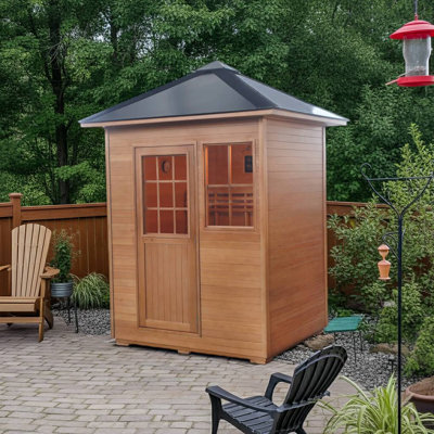 Sunray Saunas 3 - Person Outdoor Bluetooth Compatible Traditional Steam Sauna