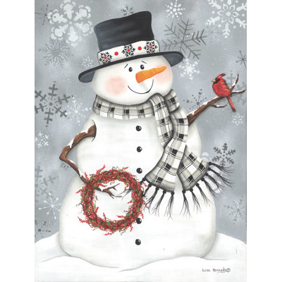 " Snowman With Berry Wreath "