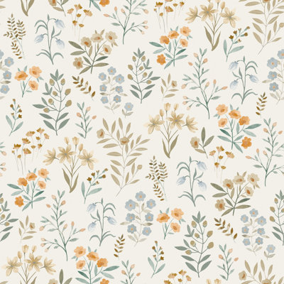 Rouleau de papier peint à motif floral Inia Collection