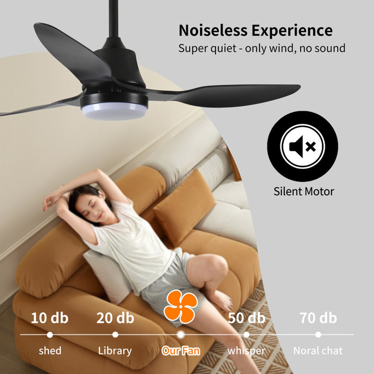 Smart Ceiling Fan with Lights - Voice Control, Remote & Dimmable LED