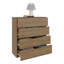 Commode 4 tiroirs, chêne naturel