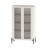 Abbey 32" Tempered Glass Bookcase Cabinet (4-Shelf)-459447556