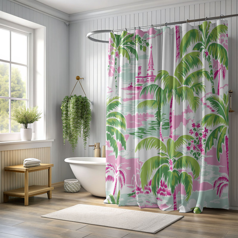 Rideau de douche standard 1 pièce, H 74 po x l 35 po