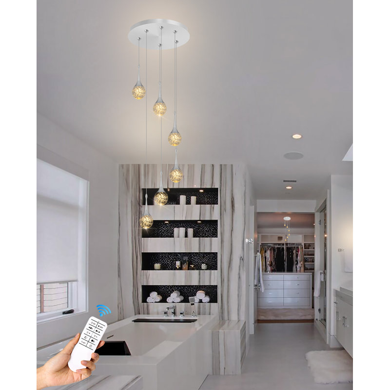 6 - Light Dimmable LED Chandelier