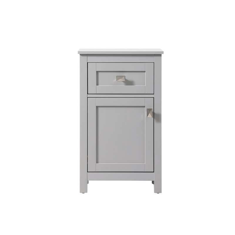 Rangement pour salle de bain Destinique, Gris / Nickel brossé