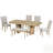 6 Piece Extendable Dining Table Set With Upholstered Seats-1790503116