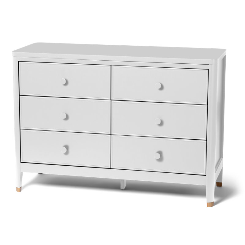 Little Seeds Aster 6-Drawer Nursery Dresser, White