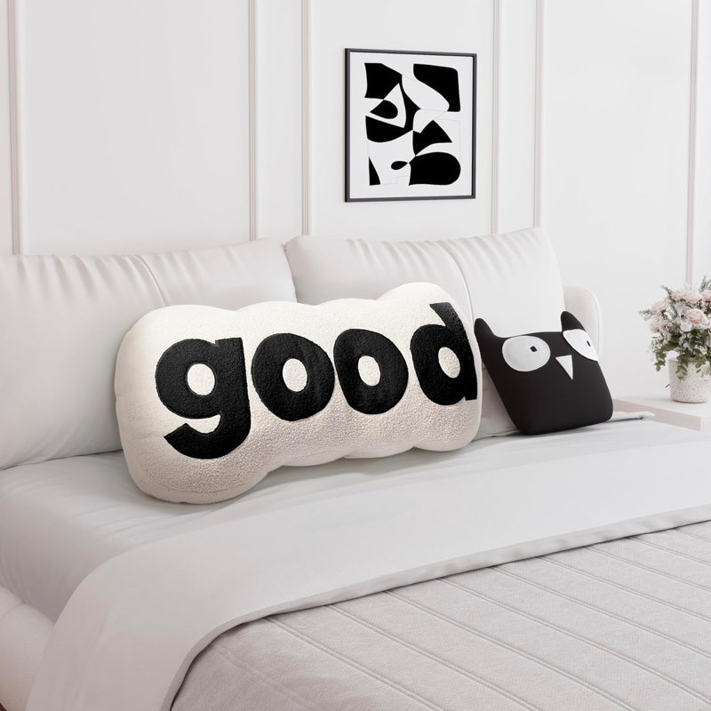 Novelty Backrest Cushion, White