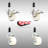 4 Piece Nylon Swivel Expanding Stem Caster Set