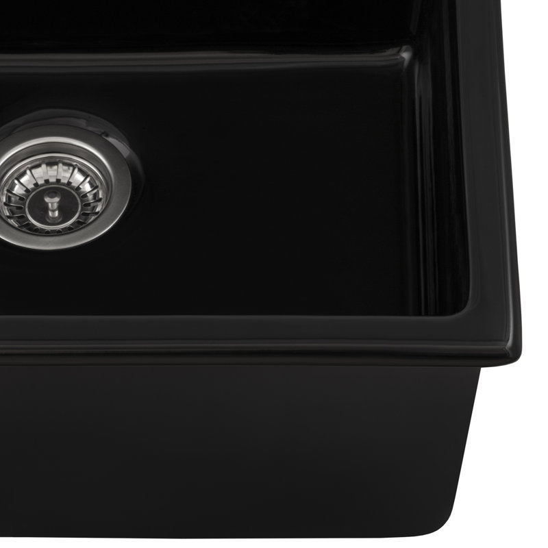 Ruvati 18'' W Single Bowl Fireclay Kitchen Sink