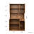 Tall Wardrobe & Kitchen Cabinet, With 6-Doors, 1-Open Shelves And 1-Drawer For Bedroom-1795034117