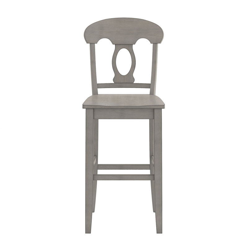 Beaufort Solid Wood Counter Stool, Antique Gray, Bar Stool (29” Seat Height)