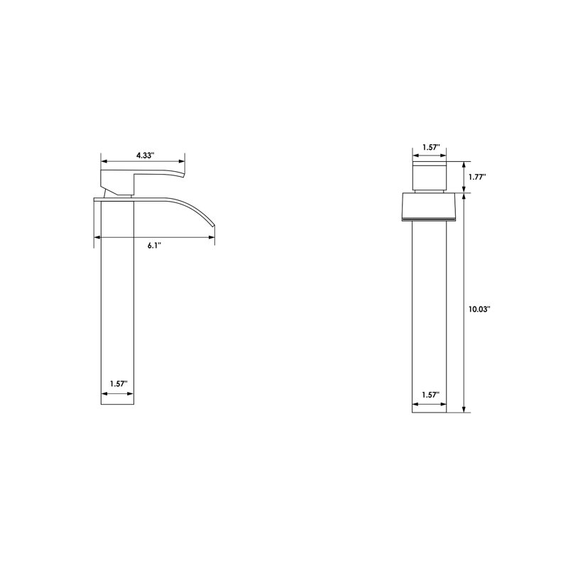 6" Single Handle Bathroom Faucet - Brushed Nickel, Stainless Steel 304, Equipment Hole Faucet, Home Bathrooms, Brushed Nickel