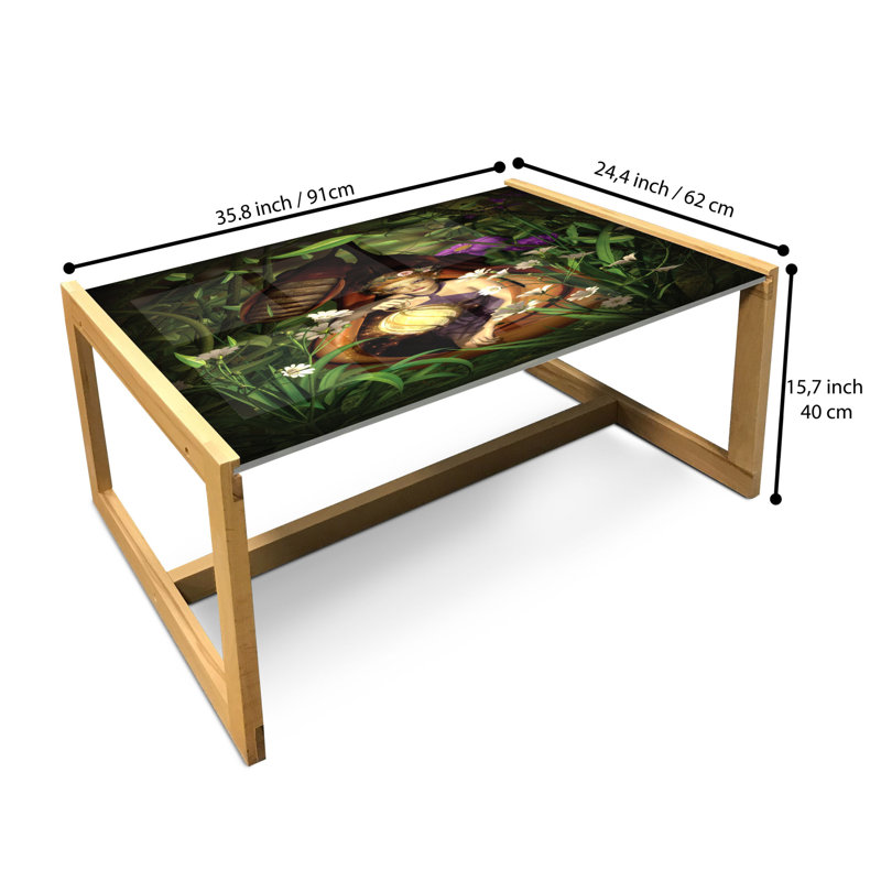 Jackia Sled Coffee Table, 90cm H x 62cm W x 40cm D