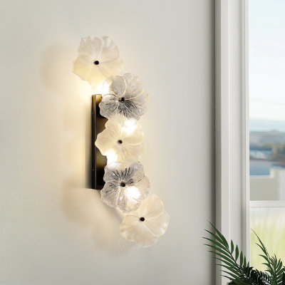 Applique murale moderne en verre à 4 lumières 21,6 po Wallchiere