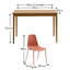 Whitewash Extendable Dining Table Set - 6 Seater - Burnt Dining Chairs-1432864010